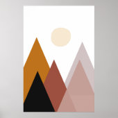 Boho Mountain stijl Modern Minimalistisch Poster (Voorkant)