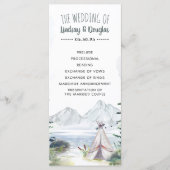 Boho Mountains Adventure Wedding Programmes (Devant)