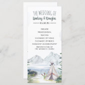 Boho Mountains Avontuur Trouwprogramma's Programma (Voorkant / Achterkant)