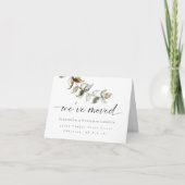 Boho Moving Faire-part minimum Script élégant (Devant)