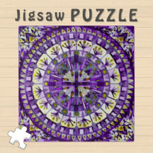 Boho Mozaïek Mandala Tegel Violette Vlam -