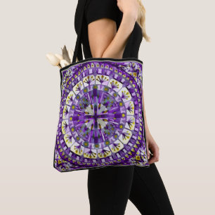 Boho Mozaïek Tegel Violette Vlam - Draagtas