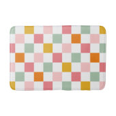 Boho Multicolor Checkerboard Badmat (Voorkant)
