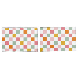 Boho Multicolor Checkerboard Kussensloop