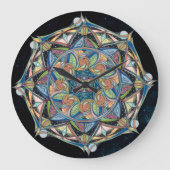 Boho Multicolor Mandala Klok (Voorkant)
