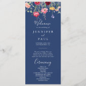Boho Multicolor Programme de mariage Fleur sauvage (Devant)