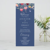 Boho Multicolor Programme de mariage Fleur sauvage (Debout devant)