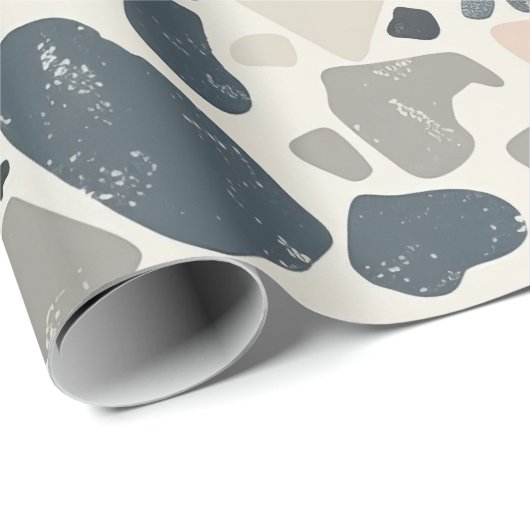 Boho Multicolor Terrazzo Cadeaupapier (Rol Hoek)