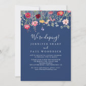 Boho Multicolor Wildflower Elopement receptie Kaart (Voorkant)