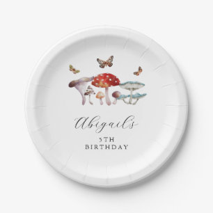 Boho Mushroom Birthday Party Papieren Bordje
