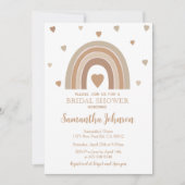 Boho Muted Rainbow Bridal Shower Invitation (Devant)