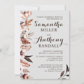 Boho Muted Watercolor Faire-part de mariage (Devant)