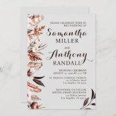 Boho Muted Watercolor Faire-part de mariage (Devant / Derrière)