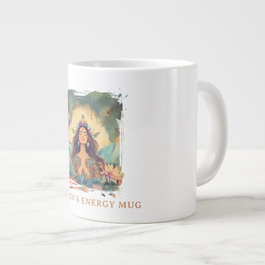 Boho Mystic Energy Spiritual Woman Custom Extra Grote Beker (Voorkant rechts)