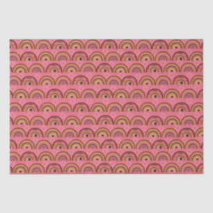 Boho Mystic Eye Rainbow Roos Achtergrond Tissuepapier