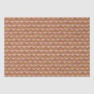 Boho Mystic Eye Rainbow Tan Achtergrond Tissuepapier