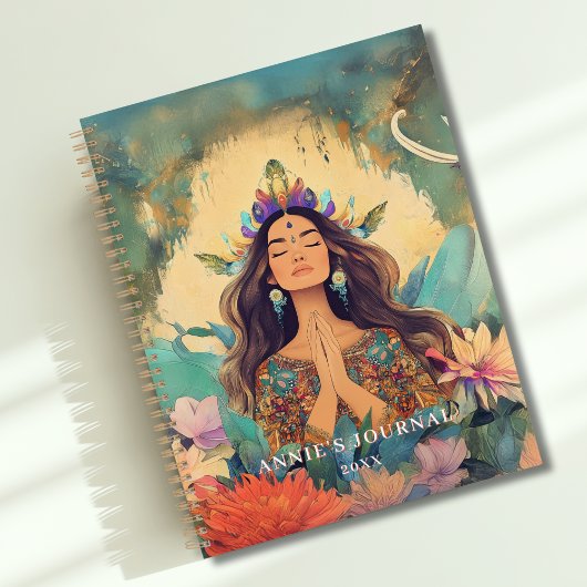 Boho Mystic Spiritual Woman Illustration 