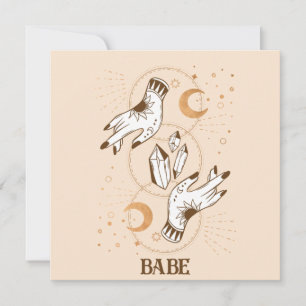 Boho Mystic Tarot Celestial Bachelorette Kaart