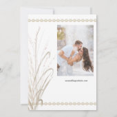 Boho Natural Pampas Grass Elegant Foto Save The Date (Achterkant)
