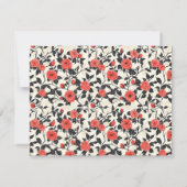 Boho Nature Rose Flower Spring Wedding Rsvp Card (Dos)