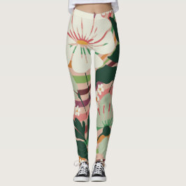 Boho natuur liefhebbers bloemmotief Leggings