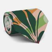 Boho natuur liefhebbers bloemmotief stropdas (Opgerold)