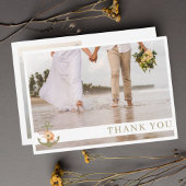 Boho Nautical Beach Mariage photo Carte de remerci