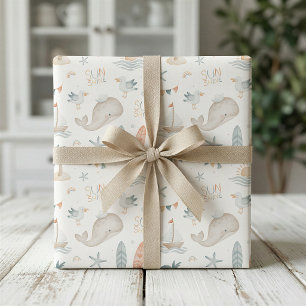 Boho Nautical Oceaan Baby Shower Cadeauverpakking Cadeaupapier