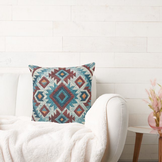 Boho Navajo-stam kussensloop Kussen (Bank)