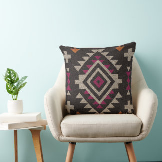 Boho Navajo Tribal Throw Pillow Kussen