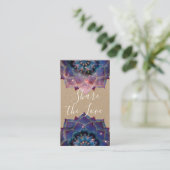 Boho Nebula Bloom | Mandala-ontwerp Aanbevelingskaartje (Staand voorkant)