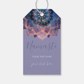 Boho Nebula Bloom | Mandala-ontwerp Cadeaulabel (Achterkant)