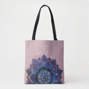 Boho Nebula Bloom   Mandala-ontwerp Draagtas