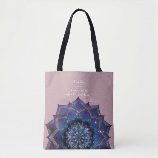 Boho Nebula Bloom | Mandala-ontwerp Draagtas (Voorkant)