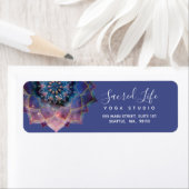 Boho Nebula Bloom | Mandala-ontwerp Etiket (Insitu)