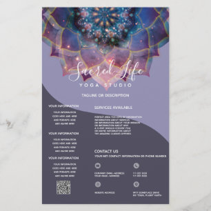 Boho Nebula Bloom   Mandala-ontwerp Flyer