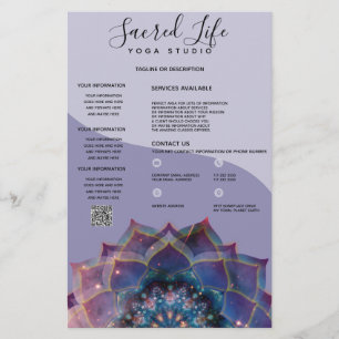 Boho Nebula Bloom   Mandala-ontwerp Flyer