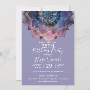 Boho Nebula Bloom   Mandala Ontwerp Kaart