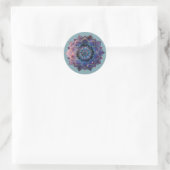 Boho Nebula Bloom | Mandala Ontwerp Ronde Sticker (Tas)