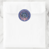 Boho Nebula Bloom | Mandala-ontwerp Ronde Sticker (Tas)