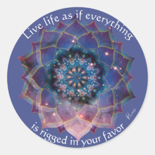 Boho Nebula Bloom Mandala-ontwerp Ronde Sticker