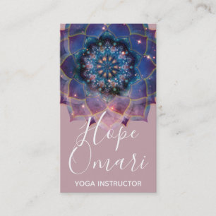 Boho Nebula Bloom Mandala-ontwerp Visitekaartje