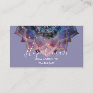 Boho Nebula Bloom   Mandala-ontwerp Visitekaartje