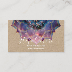 Boho Nebula Bloom   Mandala-ontwerp Visitekaartje
