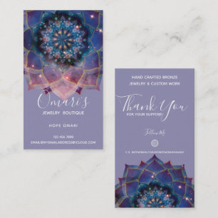 Boho Nebula Bloom Mandala-ontwerp Visitekaartje