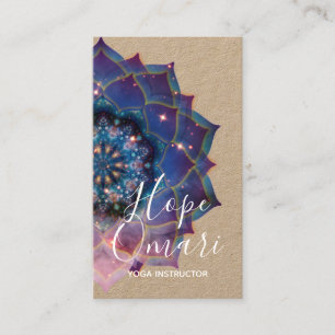 Boho Nebula Bloom Mandala-ontwerp Visitekaartje
