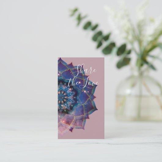 Boho Nebula Mandala, Mystical Aanbevelingskaartje (Staand voorkant)