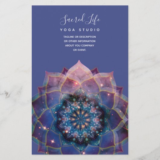 Boho Nebula Mandala, Mystical Flyer (Achterkant)