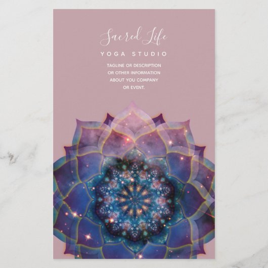 Boho Nebula Mandala, Mystical Flyer (Achterkant)