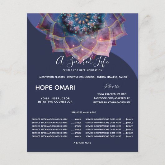 Boho Nebula Mandala, Mystical Flyer (Voorkant)